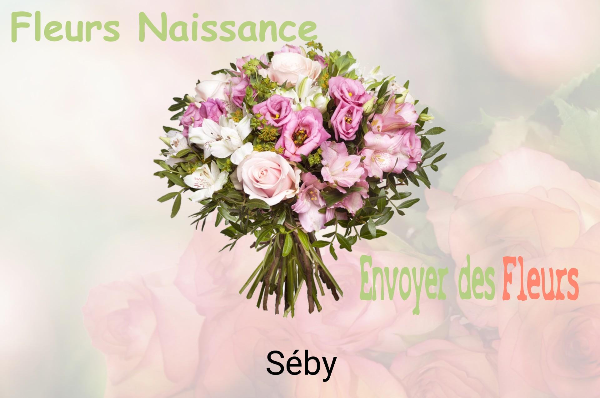 Bouquet de fleurs de naissance livré à Séby